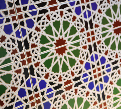 Detail of the ceramics from Granada which decorates our hotel